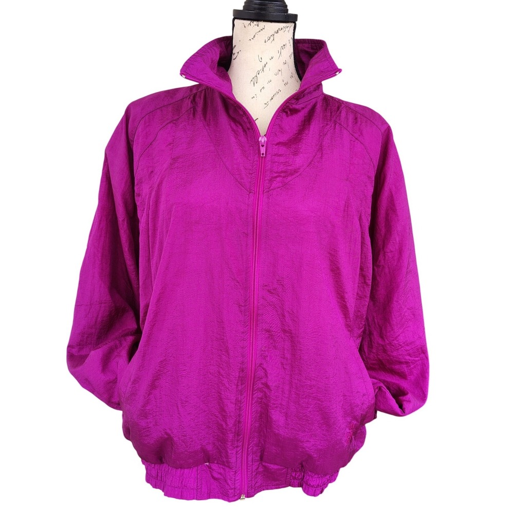 Vtg 80s / 90s USA Olympics JC Penny Purple Tracksuit Jacket Womens Streetwear S